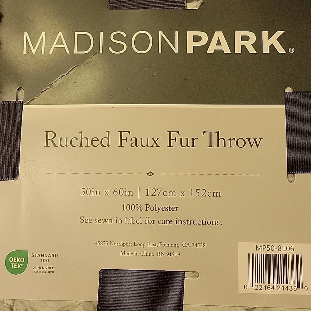 Luxurious Light Grey Textured Blanket NEW - Picture 7 of 13